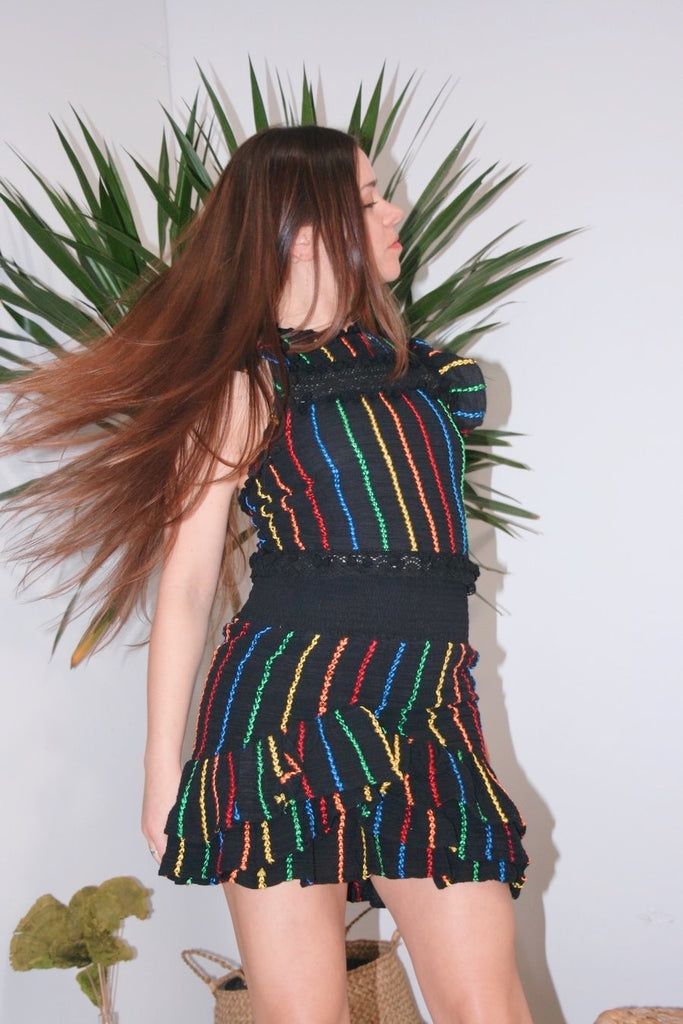 Rainbow Stripe skirt set – U Cute Girl Boutique